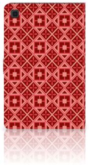 B2Ctelecom Book Cover Samsung Galaxy Tab A7 (2020) Tablet Hoes met Magneetsluiting Batik Red