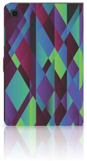 B2Ctelecom Book Cover Samsung Galaxy Tab A7 (2020) Tablet Hoes met Standaard Abstract Groen Blauw