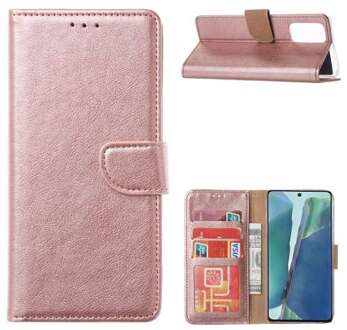 B2Ctelecom Book Cover Xiaomi Mi 10 Lite Hoesje Rose met Pasjeshouder