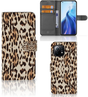 B2Ctelecom Book Cover Xiaomi Mi 11 Smartphone Hoesje Leopard