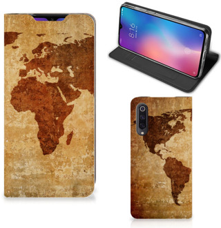 B2Ctelecom Book Cover Xiaomi Mi 9 Wereldkaart