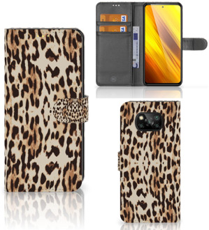 B2Ctelecom Book Cover Xiaomi Poco X3 Smartphone Hoesje Leopard