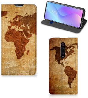 B2Ctelecom Book Cover Xiaomi Redmi K20 Pro Wereldkaart