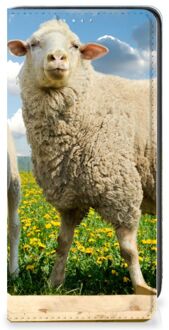 B2Ctelecom Book Stand Case met foto Samsung Galaxy A41 Telefoon Hoesje Schaap en Lammetje