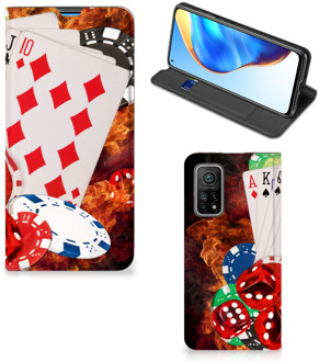 B2Ctelecom Book Stand Case Personaliseren Xiaomi Mi 10T | 10T Pro Smart Cover Casino