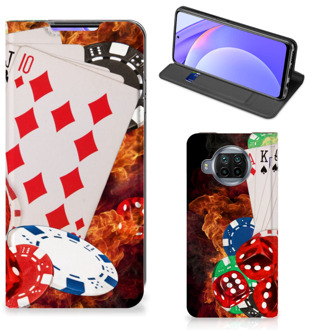 B2Ctelecom Book Stand Case Personaliseren Xiaomi Mi 10T Lite Smart Cover Casino