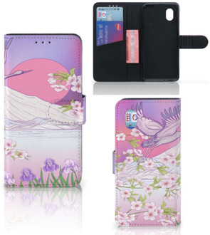 B2Ctelecom Book Style Case Alcatel 1B (2020) Smartphone Hoesje Cadeautjes voor Vrouwen Bird Flying