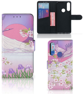 B2Ctelecom Book Style Case Alcatel 1S 2020 Smartphone Hoesje Cadeautjes voor Vrouwen Bird Flying