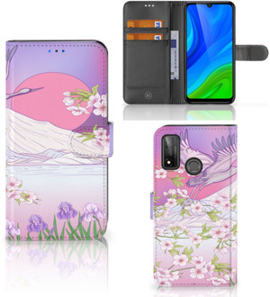 B2Ctelecom Book Style Case Huawei P Smart 2020 Smartphone Hoesje Cadeautjes voor Vrouwen Bird Flying