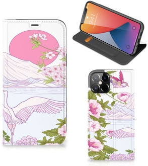 B2Ctelecom Book Style Case iPhone 12 Pro Max Smartphone Hoesje Bird Standing