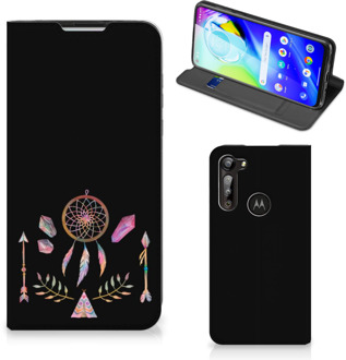 B2Ctelecom Book Style Case Motorola Moto G8 Power Smartphone Hoesje Boho Dreamcatcher