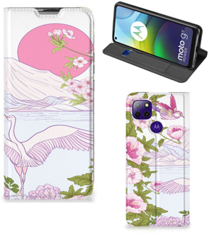 B2Ctelecom Book Style Case Motorola Moto G9 Power Smartphone Hoesje Bird Standing