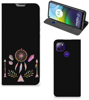 B2Ctelecom Book Style Case Motorola Moto G9 Power Smartphone Hoesje Boho Dreamcatcher