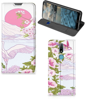 B2Ctelecom Book Style Case Nokia 2.4 Smartphone Hoesje Bird Standing