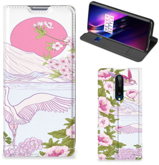 B2Ctelecom Book Style Case OnePlus 8 Smartphone Hoesje Bird Standing