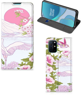 B2Ctelecom Book Style Case OnePlus 8T Smartphone Hoesje Bird Standing