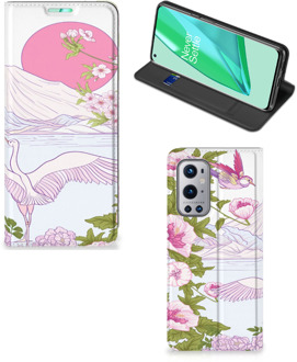 B2Ctelecom Book Style Case OnePlus 9 Pro Smartphone Hoesje Bird Standing