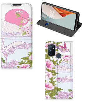 B2Ctelecom Book Style Case OnePlus Nord N100 Smartphone Hoesje Bird Standing