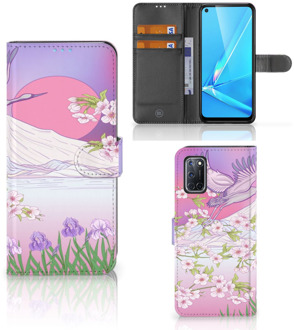 B2Ctelecom Book Style Case OPPO A72 | OPPO A52 Smartphone Hoesje Cadeautjes voor Vrouwen Bird Flying