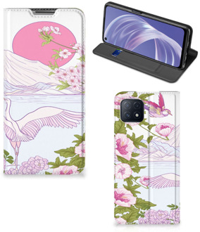 B2Ctelecom Book Style Case OPPO A73 5G Smartphone Hoesje Bird Standing