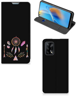 B2Ctelecom Book Style Case OPPO A74 4G Smartphone Hoesje Boho Dreamcatcher