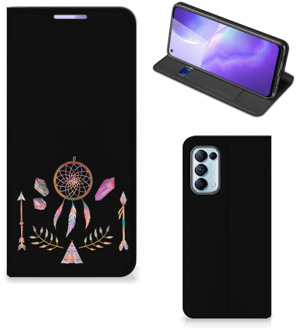 B2Ctelecom Book Style Case OPPO Find X3 Lite Smartphone Hoesje Boho Dreamcatcher