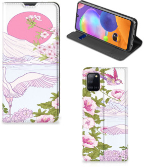 B2Ctelecom Book Style Case Samsung Galaxy A31 Smartphone Hoesje Bird Standing