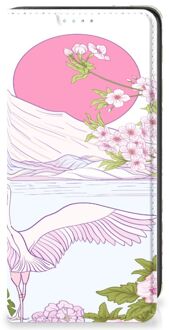 B2Ctelecom Book Style Case Samsung Galaxy A41 Smartphone Hoesje Bird Standing