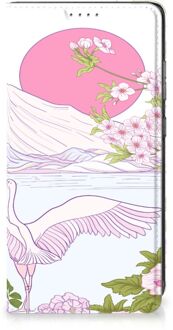 B2Ctelecom Book Style Case Samsung Galaxy A52 Smartphone Hoesje Bird Standing