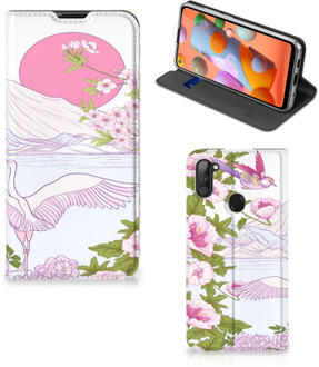 B2Ctelecom Book Style Case Samsung Galaxy M11 | A11 Smartphone Hoesje Bird Standing