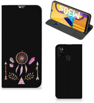 B2Ctelecom Book Style Case Samsung Galaxy M21 Smartphone Hoesje Boho Dreamcatcher