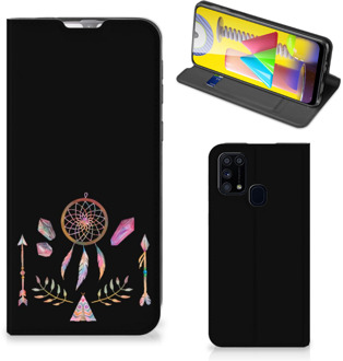 B2Ctelecom Book Style Case Samsung Galaxy M31 Smartphone Hoesje Boho Dreamcatcher