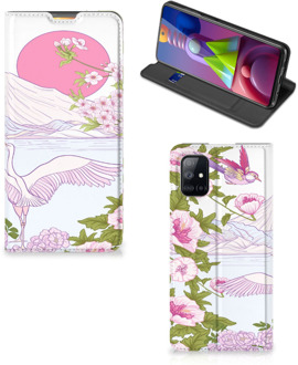 B2Ctelecom Book Style Case Samsung Galaxy M51 Smartphone Hoesje Bird Standing