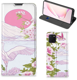 B2Ctelecom Book Style Case Samsung Galaxy Note 10 Lite Smartphone Hoesje Bird Standing