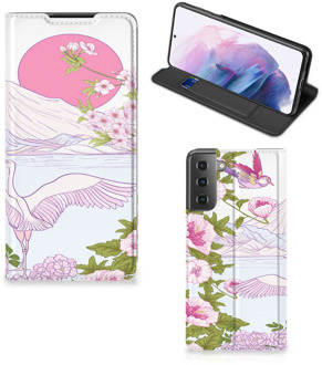 B2Ctelecom Book Style Case Samsung Galaxy S21 Plus Smartphone Hoesje Bird Standing