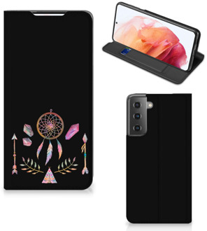 B2Ctelecom Book Style Case Samsung Galaxy S21 Smartphone Hoesje Boho Dreamcatcher