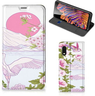 B2Ctelecom Book Style Case Samsung Xcover Pro Smartphone Hoesje Bird Standing