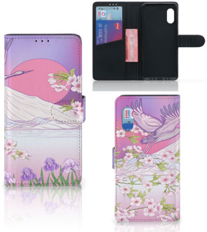 B2Ctelecom Book Style Case Samsung Xcover Pro Smartphone Hoesje Cadeautjes voor Vrouwen Bird Flying