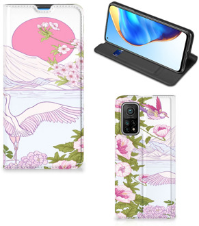 B2Ctelecom Book Style Case Xiaomi Mi 10T | 10T Pro Smartphone Hoesje Bird Standing