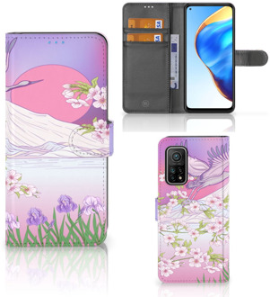 B2Ctelecom Book Style Case Xiaomi Mi 10T Pro | Mi 10T Smartphone Hoesje Cadeautjes voor Vrouwen Bird Flying