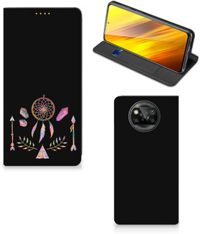 B2Ctelecom Book Style Case Xiaomi Poco X3 Smartphone Hoesje Boho Dreamcatcher