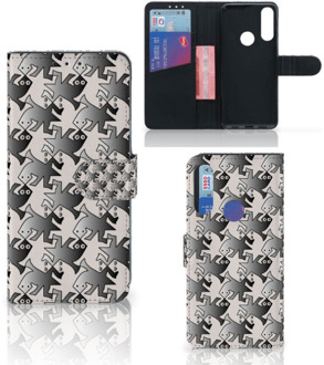 B2Ctelecom Book Wallet Case Alcatel 1S 2020 Smartphone Hoesje Salamander Grey