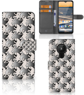 B2Ctelecom Book Wallet Case Nokia 5.3 Smartphone Hoesje Salamander Grey