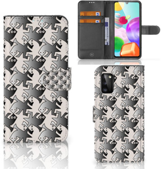 B2Ctelecom Book Wallet Case Samsung Galaxy A41 Smartphone Hoesje Salamander Grey