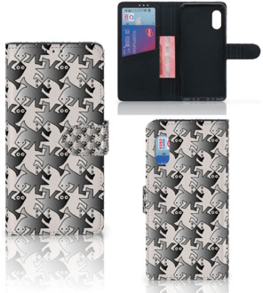 B2Ctelecom Book Wallet Case Samsung Xcover Pro Smartphone Hoesje Salamander Grey