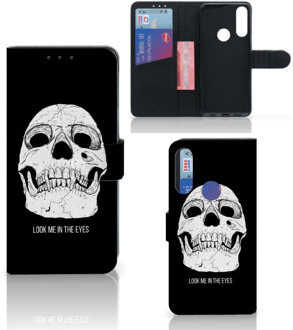 B2Ctelecom Bookcase Alcatel 1S 2020 GSM Hoesje Skull Eyes