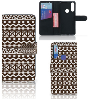 B2Ctelecom Bookcase Alcatel 1S 2020 Hoesje Aztec Brown