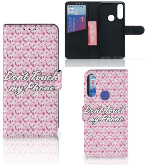 B2Ctelecom Bookcase Alcatel 1S 2020 Hoesje Flowers Pink DTMP