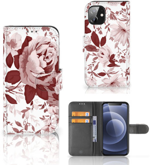 B2Ctelecom Bookcase Apple iPhone 12 Mini GSM Hoesje Watercolor Flowers