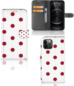 B2Ctelecom Bookcase Apple iPhone 12 Pro Max Hoesje Cherries